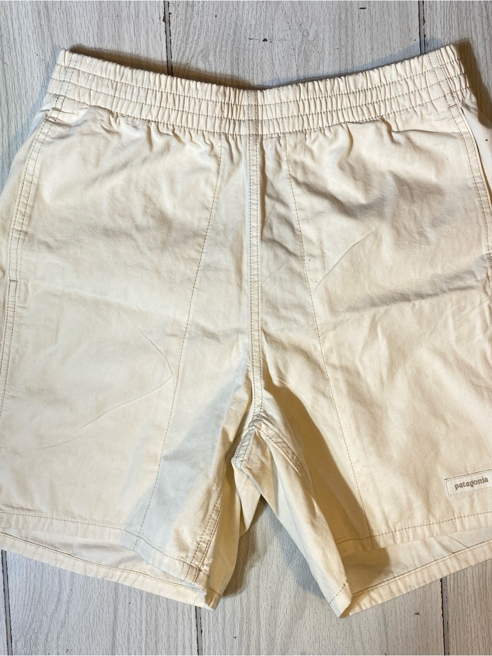 Patagonia Canvas Shorts Mens Size Small Off White Cream 100% Cotton NWOT